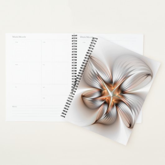 Floral Elegance Modern Abstract Fractal Art Planner (Display)