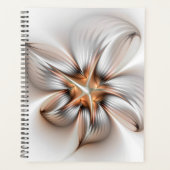 Floral Elegance Modern Abstract Fractal Art Planner (Voorkant)