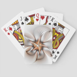 Floral Elegance Modern Abstract Fractal Art Pokerkaarten