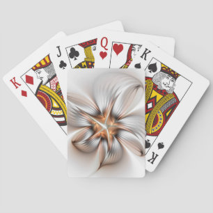 Floral Elegance Modern Abstract Fractal Art Pokerkaarten