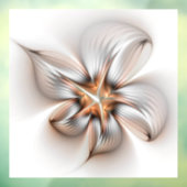 Floral Elegance Modern Abstract Fractal Art Raamsticker (Vel 3)