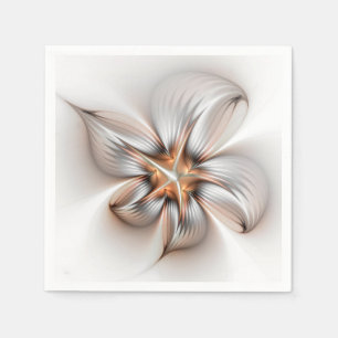 Floral Elegance Modern Abstract Fractal Art Servet
