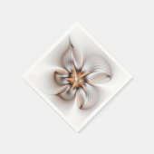Floral Elegance Modern Abstract Fractal Art Servet (Hoek)