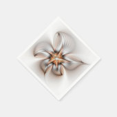 Floral Elegance Modern Abstract Fractal Art Servet (Hoek)