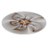 Floral Elegance Modern Abstract Fractal Art Snijplank (Hoek)