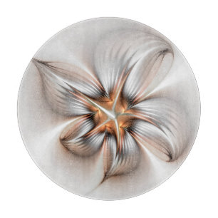 Floral Elegance Modern Abstract Fractal Art Snijplank