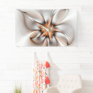 Floral Elegance Modern Abstract Fractal Art Spandoek