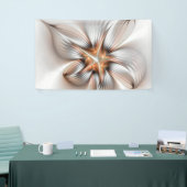 Floral Elegance Modern Abstract Fractal Art Spandoek (Beurs)