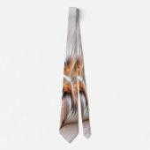 Floral Elegance Modern Abstract Fractal Art Stropdas (Voorkant)