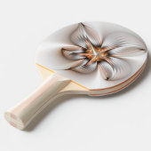 Floral Elegance Modern Abstract Fractal Art Tafeltennisbatje (Voorkant Gekanteld)