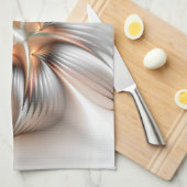 Floral Elegance Modern Abstract Fractal Art Theedoek (Quarter Fold)