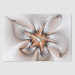 Floral Elegance Modern Abstract Fractal Art Tissuepapier