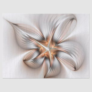 Floral Elegance Modern Abstract Fractal Art Tissuepapier
