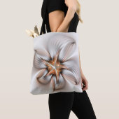 Floral Elegance Modern Abstract Fractal Art Tote Bag (Dichtbij)