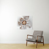 Floral Elegance Modern Abstract Fractal Art Wandkleed (In Situ (horizontaal))