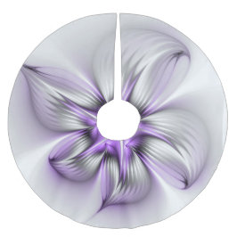 Floral Elegance Modern Abstract Violet Fractal Art Kerstboom Rok