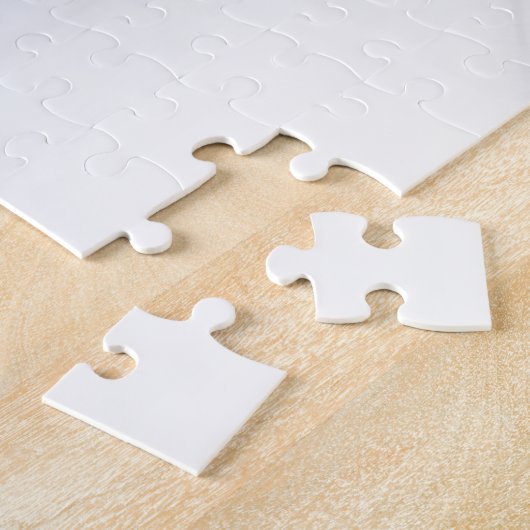 Floral Elegance Modern Abstract Violet Fractal Art Legpuzzel (Zijkant)