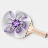 Floral Elegance Modern Abstract Violet Fractal Art Tafeltennisbatje (Zijkant)