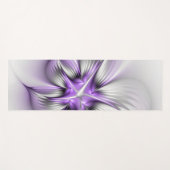 Floral Elegance Modern Abstract Violet Fractal Art Yogamat (Voorkant (horizontaal))