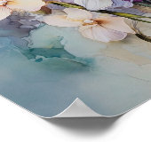 Floral Elegance - Orchidee Flowers Waterverf Art Poster (Hoek)