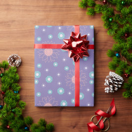 Floral Elegance – Paarse Wrap Paper Cadeaupapier
