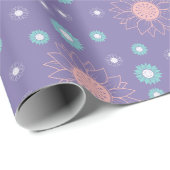 Floral Elegance – Paarse Wrap Paper Cadeaupapier (Rol Hoek)
