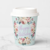 Floral Elegance Papieren Bekers (Voorkant)