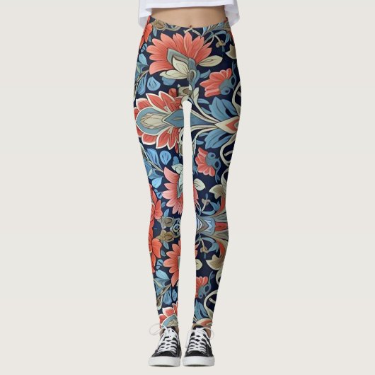 Floral Elegance patroon van Ratti_Creative_Arts Leggings (Voorkant)