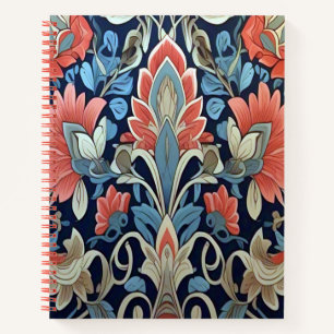 Floral Elegance Pattern beroemd gemaakt door Ratti Notitieboek
