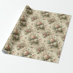  Floral Elegance Pattern - Classic Roos Des Cadeaupapier