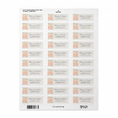 Floral Elegance Peach Blush Sage Classic Address Etiket (Full Sheet)