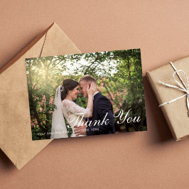 Floral Elegance Peach Blush Sage Classic Hartelijk Bedankkaart