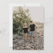 Floral Elegance Peach Blush Sage Classic Wedding Kaart (Achterkant)