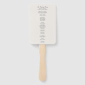 Floral Elegance Peach Blush Sage Wedding Ceremony Handwaaier (Achterkant)