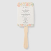 Floral Elegance Peach Blush Sage Wedding Ceremony Handwaaier (Voorkant)