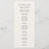 Floral Elegance Peach Blush Sage Wedding Ceremony Programmakaart (Achterkant)