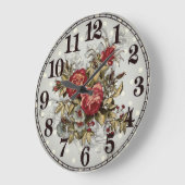 Floral Elegance Round Acrylic Wall Clock Grote Klok (Hoek)