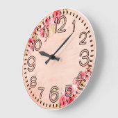 Floral Elegance Round Acrylic Wall Clock Grote Klok (Hoek)