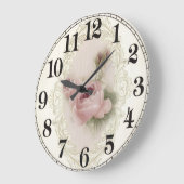 Floral Elegance Round Acrylic Wall Clock Grote Klok (Hoek)
