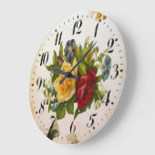 Floral Elegance Round Acrylic Wall Clock Grote Klok (Hoek)
