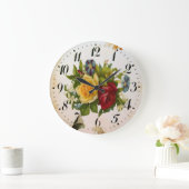 Floral Elegance Round Acrylic Wall Clock Grote Klok (Huis)