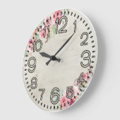 Floral Elegance Round Acrylic Wall Clock Grote Klok (Hoek)