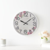 Floral Elegance Round Acrylic Wall Clock Grote Klok (Huis)