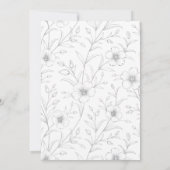 Floral Elegance Roze Koraal Bruiloft Uitnodiging (Achterkant)