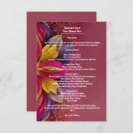 Floral Elegance, Roze Sparkle Wedding Collectie Informatiekaartje