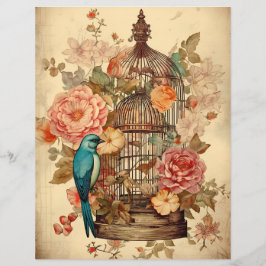 Floral Elegance Scrapbook Papier