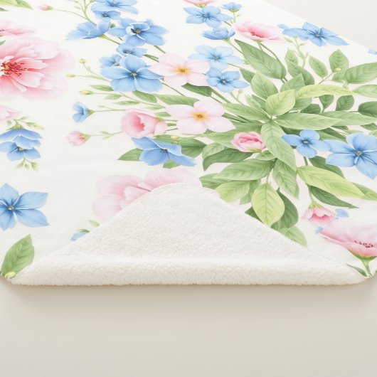 Floral Elegance Sherpa Deken (3/4)