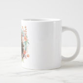 Floral Elegance Spring Wreatfoto Latte Grote Koffiekop (Rechts)