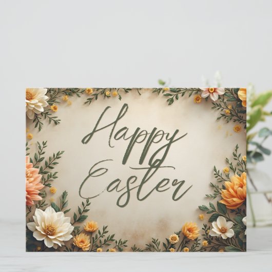 Floral Elegance - Springtime Pasen Groeten (Staand voorkant)