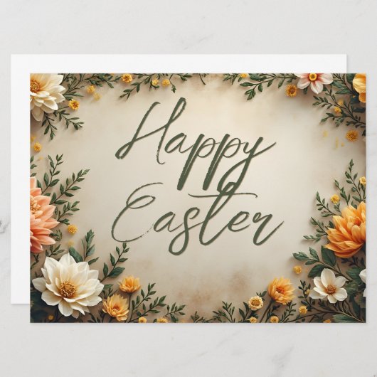 Floral Elegance - Springtime Pasen Groeten (Voorkant / Achterkant)
